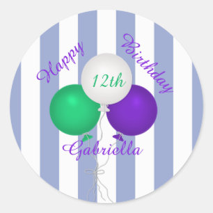 Etiquetas personalizadas do aniversário do balão