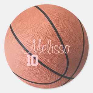 Etiquetas personalizadas do basquetebol