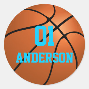 Etiquetas personalizadas do basquetebol