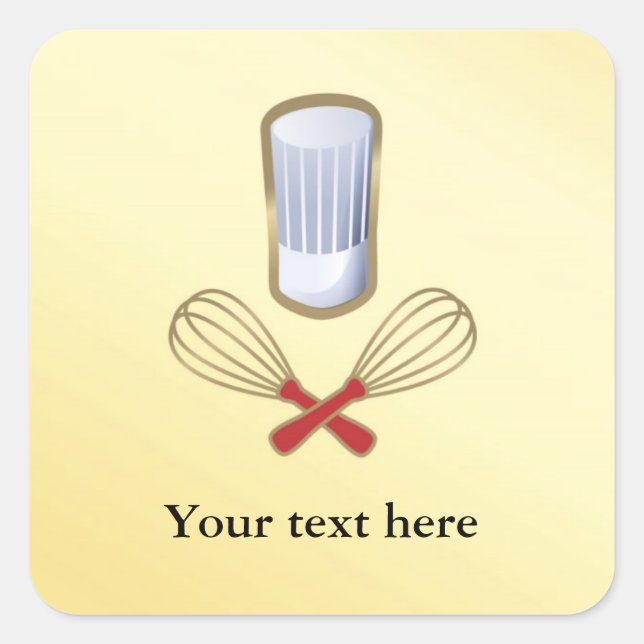 Etiquetas personalizadas do Chef Hat (Frente)