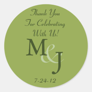 Etiquetas personalizadas do favor do casamento da