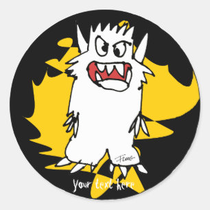 Etiquetas personalizadas do monstro dos desenhos