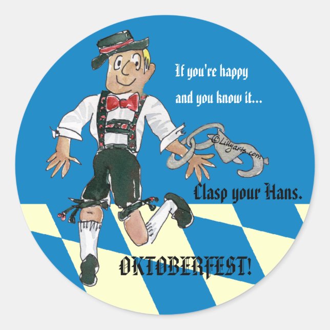 Etiquetas Personalizadas do Oktoberfest Funny Stic (Frente)