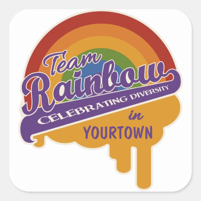 Etiquetas personalizadas do Rainbow (Frente)