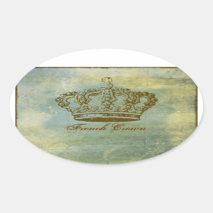 Etiquetas personalizadas do vintage coroa francesa