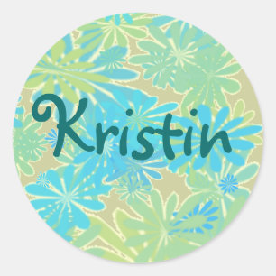 Etiquetas personalizadas florais do estilo da ilha