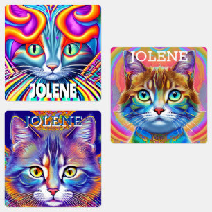 Etiquetas Personalizadas Gato Místico Único