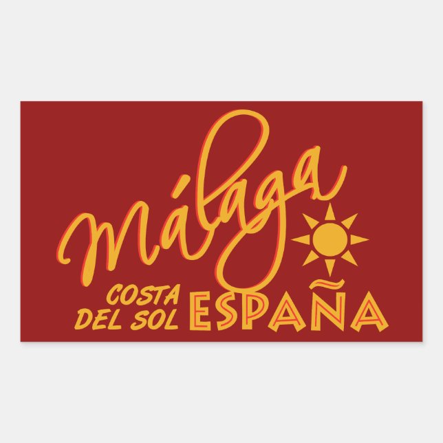 Etiquetas personalizadas Málaga España (Frente)
