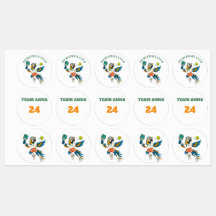 Etiquetas Personalizadas para Clube de Pickleball