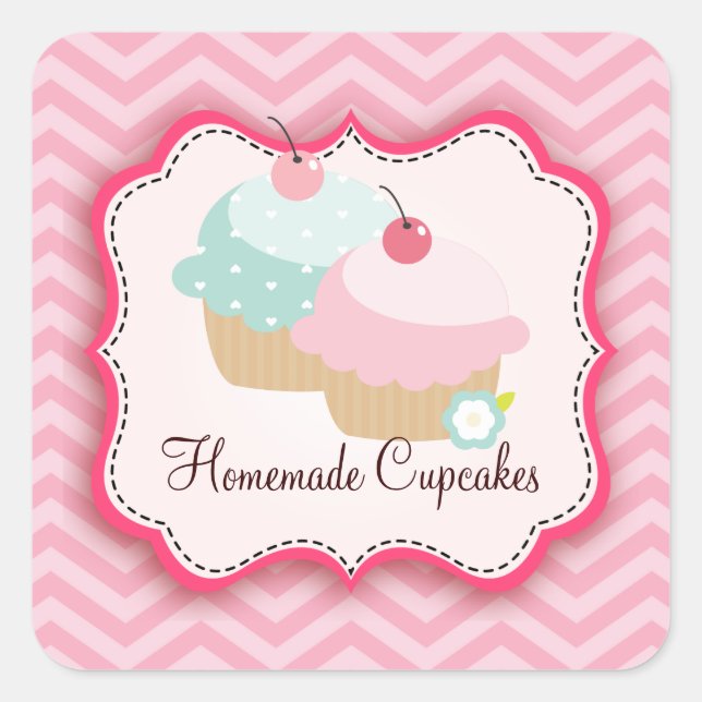 Etiquetas Personalizadas para Cupcakes Homemade (Frente)