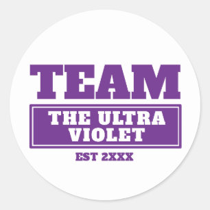 Etiquetas personalizadas roxo da família da equip