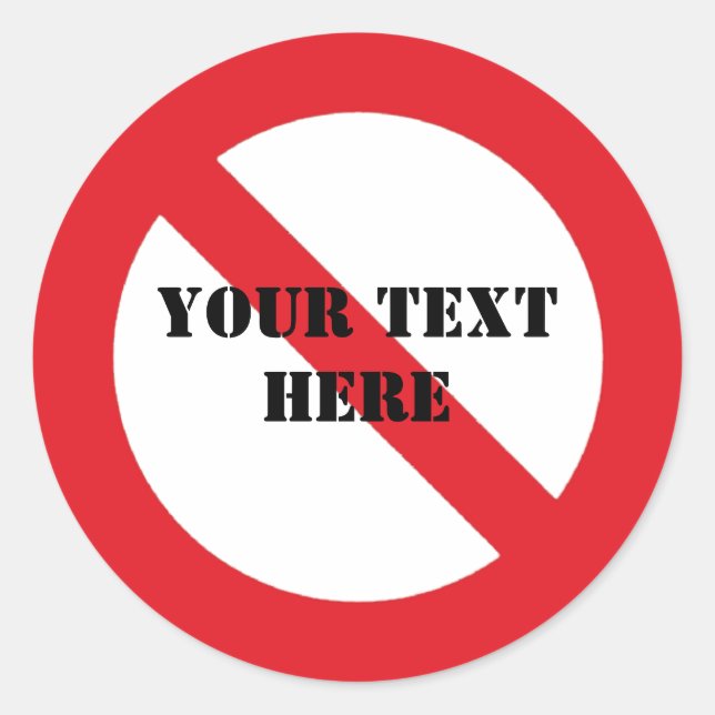 Etiquetas personalizáveis proibidas (Frente)