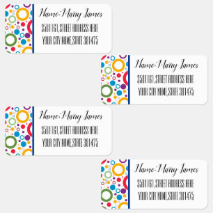 Etiquetas Personalize o rótulo dos seus círculos multicolore