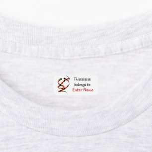 Etiquetas Pertence à Cobra Animal Personalizado