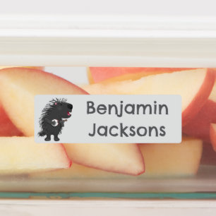 Etiquetas Porcupine engraçado tocando desenho do banjo perso