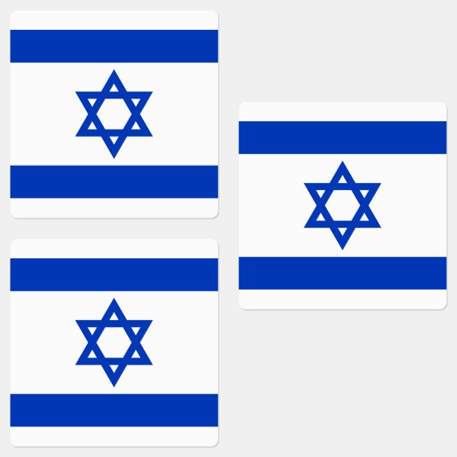 Etiquetas Praça da bandeira israelita (Grupo)