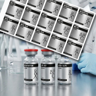 Etiquetas Prata Mate Impermeável para Frascos de 3ml ou 10mL