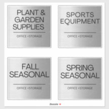 Etiquetas Prateadas da Organização para Armazename