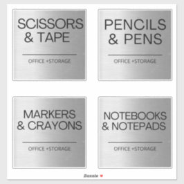 Etiquetas Prateadas da Organização para Armazename