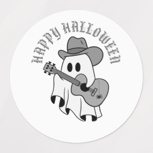 Etiquetas Presentes de Halloween, fantasmas bonitos tocam gu