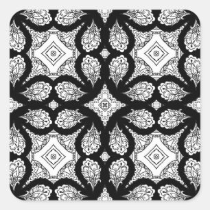Etiquetas preto e branco da mandala