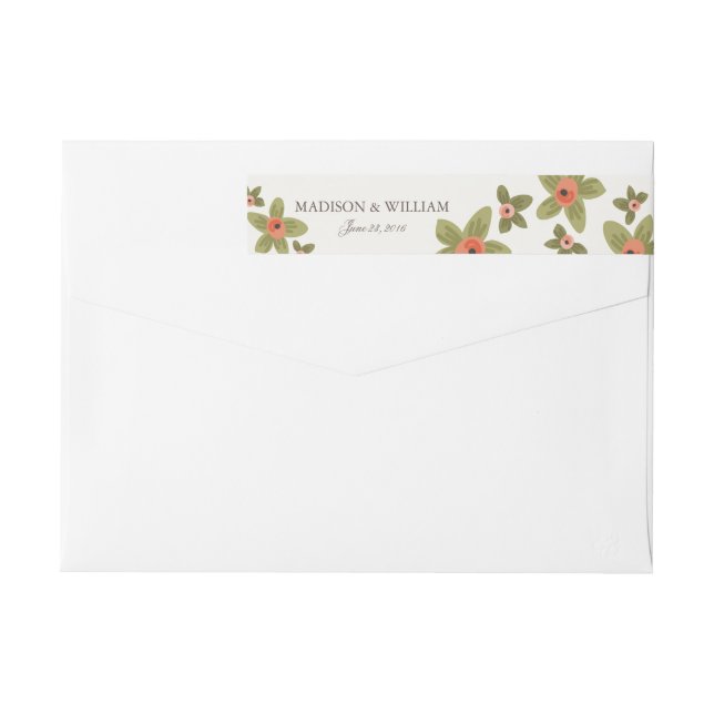 Etiquetas Primavera Buds Wedding (Verso)