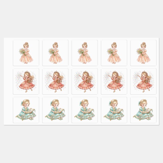 Etiquetas Princesa Fofa (Folha)