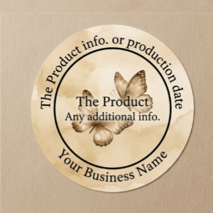 Etiquetas Produto Preto e Branco Minimalista Moderno Elegant