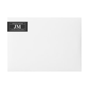 Etiquetas Profissional corajoso moderno preto & branco