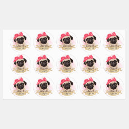 Etiquetas Pugs de Corte