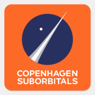 Etiquetas quadradas com logotipo de Copenhaga