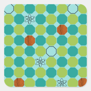 Etiquetas Quadradas de Octagons Atômicos
