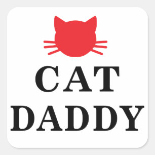 Etiquetas quadradas de Pai de gato