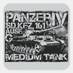 Etiquetas quadradas de Panzer IV