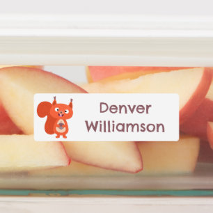 Etiquetas Quadrinhos vermelhos felizes personalizados