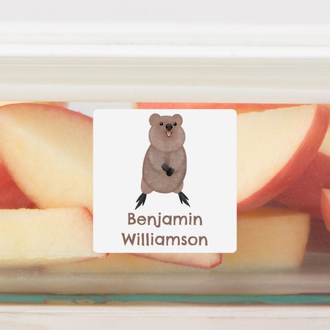 Etiquetas Quokka personalizada feliz sorridente (Afixado)