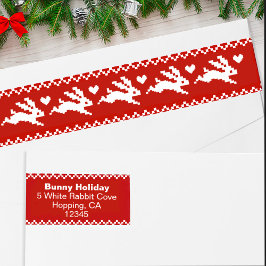 Etiquetas Rabbits brancos Feriado de Bunnies Cutes