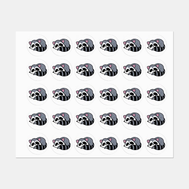 Etiquetas Raccoon (Folha)