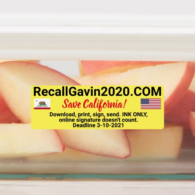 Etiquetas Recall Gavin retângulo pack (Afixado)