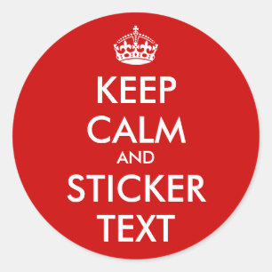 Etiquetas redondas de KeepCalm Personalizable