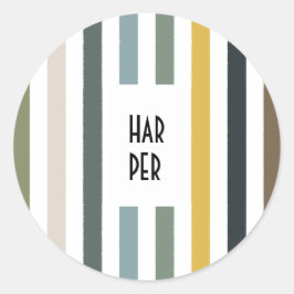 Etiquetas Redondas de Traços Echo - Banhas Azuis/V