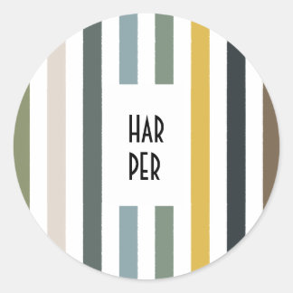 Etiquetas Redondas de Traços Echo - Banhas Azuis/V