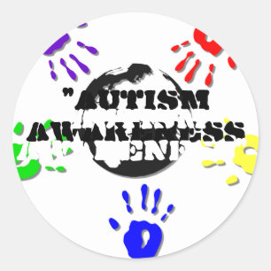 Etiquetas redondas do autismo