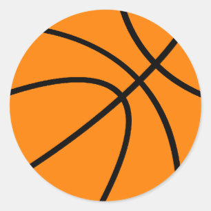 Etiquetas redondas do basquetebol