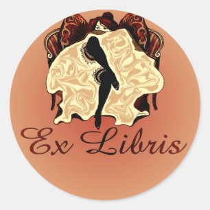 Etiquetas redondas do Bookplate de Chou Chou