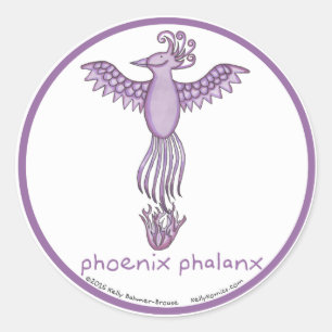 Etiquetas redondas do falange de Phoenix