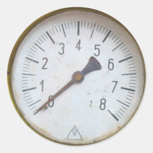 Etiquetas redondas do seletor do medidor da