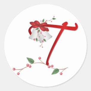 Etiquetas redondas iniciais de prata de Bels T