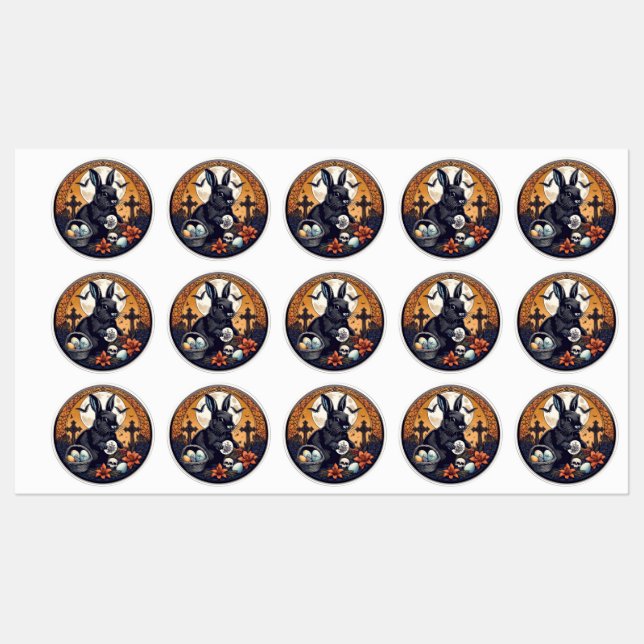 Etiquetas Ressurreição Gótica (Folha)