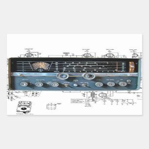 Etiquetas retangulares do rádio da onda curta do